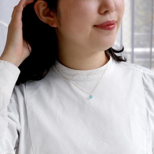 ＜HASUNA＞＊3月誕生石 Luxe Essence ネックレス アクアマリン&アパタイト