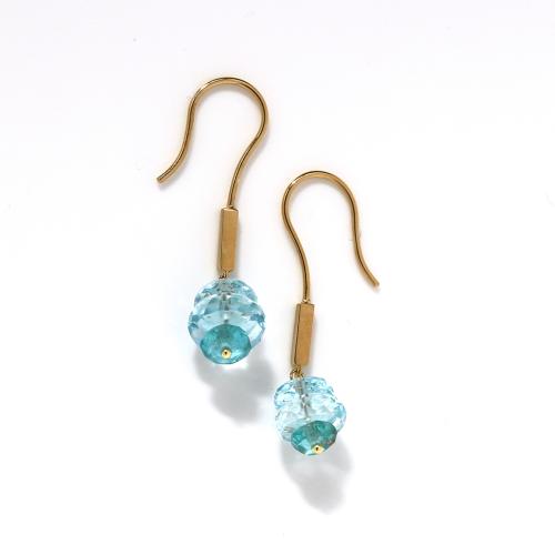 ＜HASUNA＞＊3月誕生石 Luxe Essence フックピアス アクアマリン&アパタイト