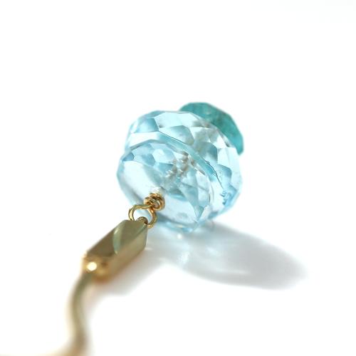 ＜HASUNA＞＊3月誕生石 Luxe Essence フックピアス アクアマリン&アパタイト