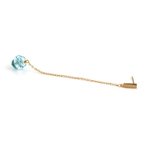 ＜HASUNA＞＊3月誕生石 Luxe Essence ロングピアス アクアマリン&アパタイト