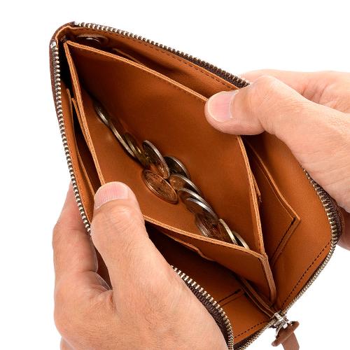 ＜池之端銀革店＞バッファローレザーL字長財布