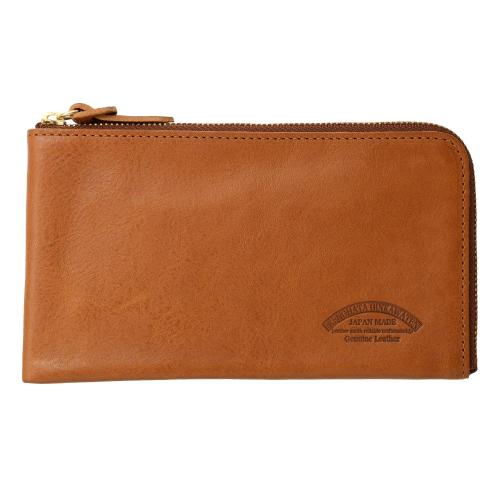 ＜池之端銀革店＞イタリアンレザー・L字ファスナー長財布