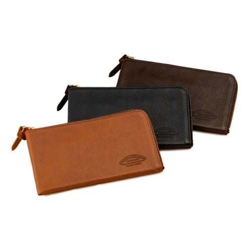 ＜池之端銀革店＞イタリアンレザー・L字ファスナー長財布