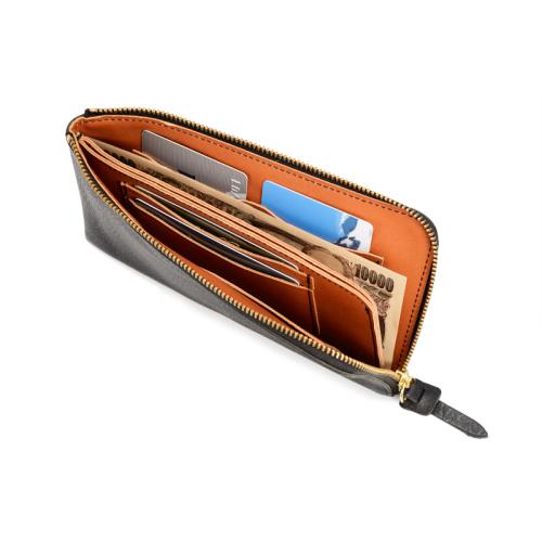 ＜池之端銀革店＞イタリアンレザー・L字ファスナー長財布