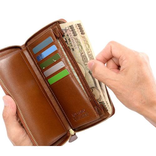 ＜ミラグロ＞イタリアンレザー・スマートギャルソンウォレット