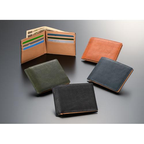 ＜ミラグロ＞姫路グレージングレザー・スマートウォレット(小銭入れなし)