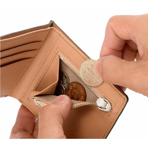 ＜ミラグロ＞姫路グレージングレザー・スマートウォレット(小銭入れあり)