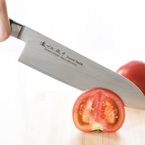 【日用雑貨】濃州正宗作　ダマスカス三徳包丁