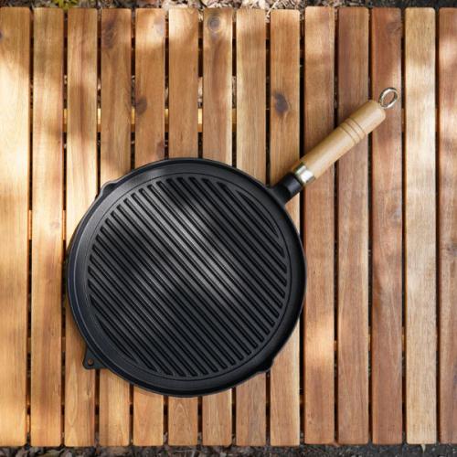 【日用雑貨】ステーキ＆グリルパン　木柄付