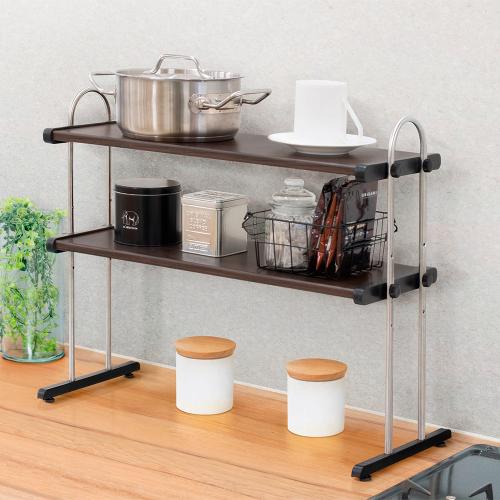 ＜TAKUBO＞モクメタル置き棚2段幅55cm