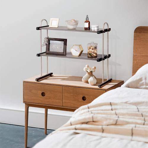 ＜TAKUBO＞モクメタル置き棚2段幅55cm