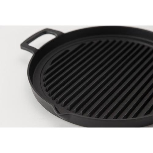 【日用雑貨】＜岩鋳＞南部鉄器　グリルパン丸25