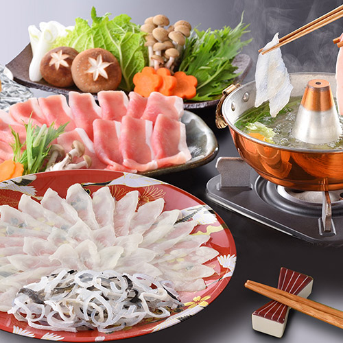 ＜関とら本店＞海と丘の豚しゃぶ食べ比べ2人前