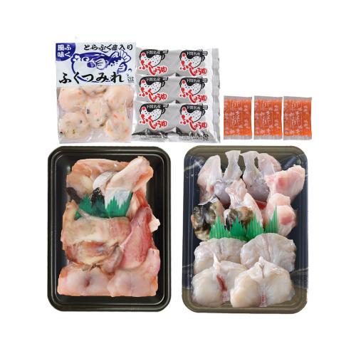 ＜関とら本店＞ふくとあんこうのちり鍋詰合せ3～4人前