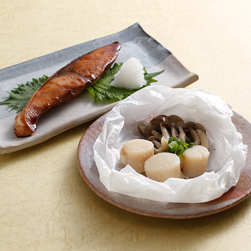 北海道産帆立&ブリ照焼