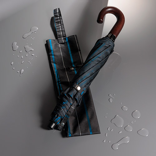 ＜ANA FINDS＞Ramuda チョークストライプ 2WAY折りたたみ傘