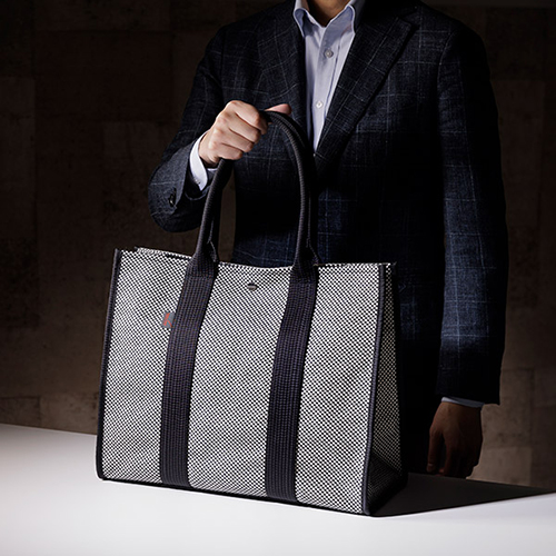 ＜sasicco＞スクエアトートL 消防刺子