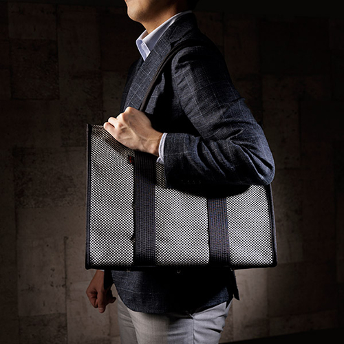 ＜sasicco＞スクエアトートL 消防刺子