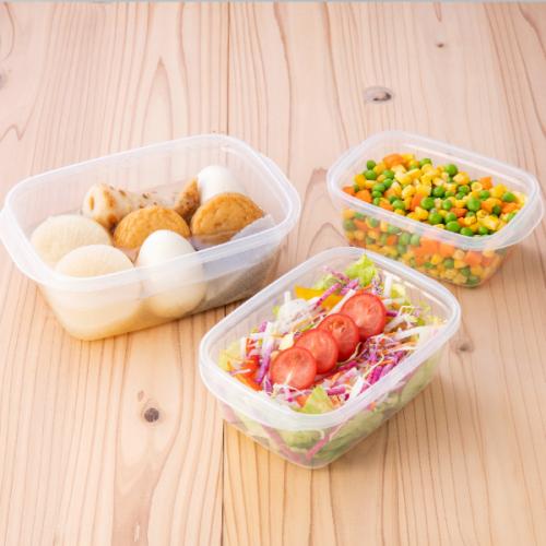 【日用雑貨】フラップ付カラフル保存容器 10個組