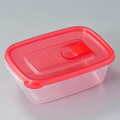 【日用雑貨】フラップ付カラフル保存容器 10個組