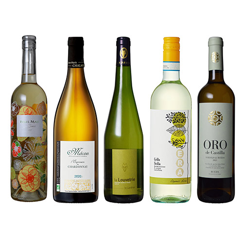 【送料当社負担】春の味覚に合わせるヨーロッパの白ワイン5本セット