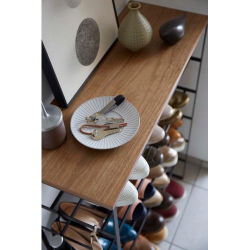 ＜山崎実業＞天板付きシューズラック タワー 6段