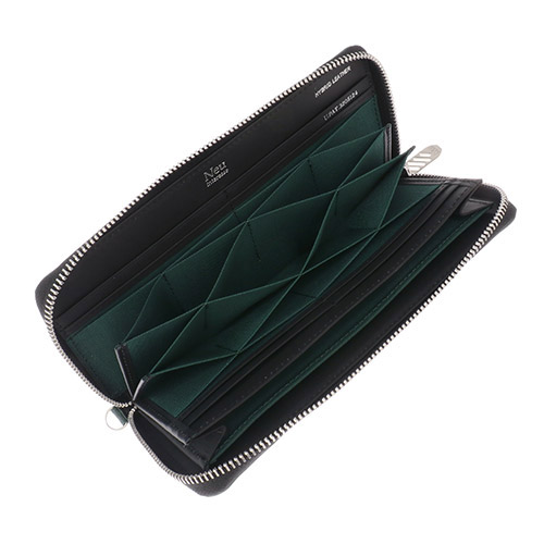 ＜ノイインテレッセ＞イクス　ファスナー長財布ハニーセル