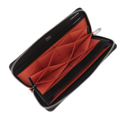 ＜ノイインテレッセ＞イクス　ファスナー長財布ハニーセル