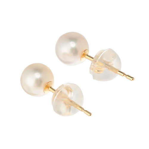 ＜ミワ＞K18アコヤパールピアス