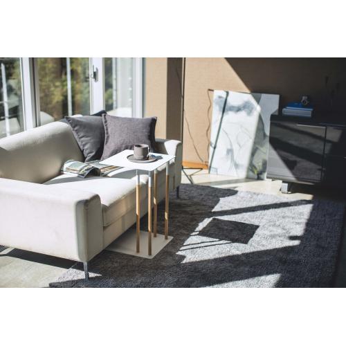 ＜山崎実業＞差し込みサイドテーブル　プレーン