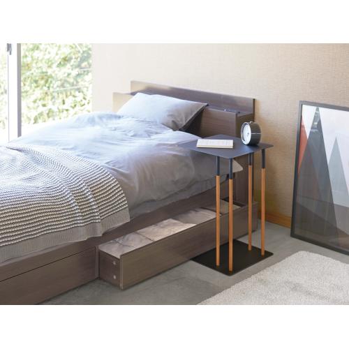 ＜山崎実業＞差し込みサイドテーブル　プレーン