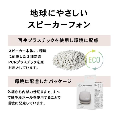 ＜オーディオテクニカ＞サスティナブル素材 USBスピーカーフォン　AT-CSP1