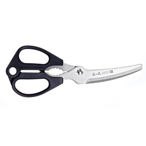 【日用雑貨】＜匠の技＞ステンレス製　引き切り型キッチンハサミ