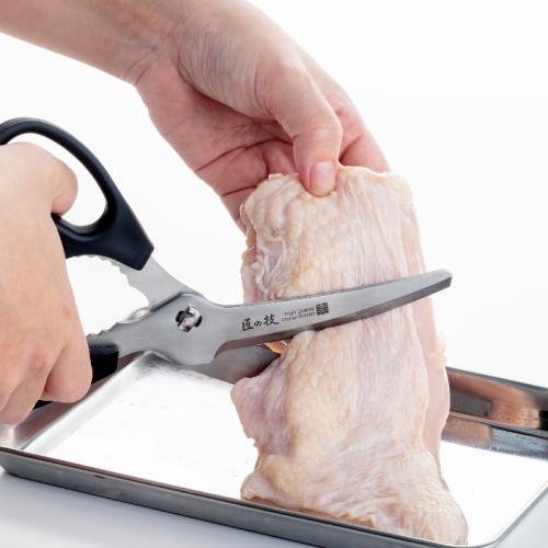 【日用雑貨】＜匠の技＞ステンレス製　引き切り型キッチンハサミ