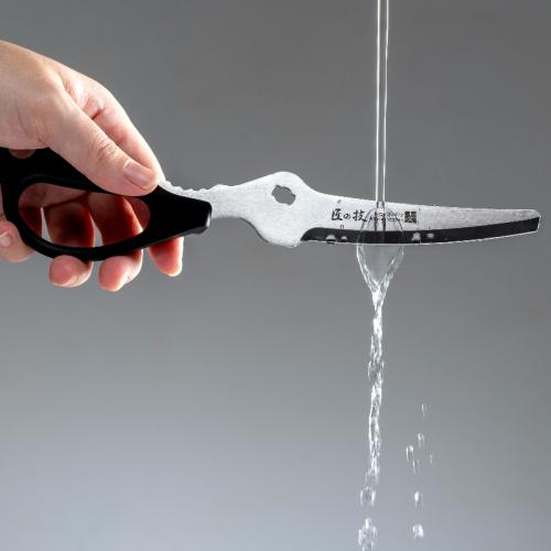 【日用雑貨】＜匠の技＞ステンレス製　引き切り型キッチンハサミ