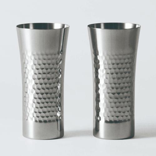 【日用雑貨】YU-EN プロofスティール タンブラー 2PCS つち目ミラー仕上げ