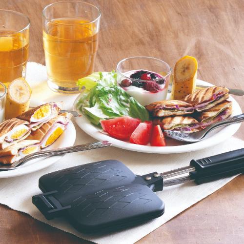 【日用雑貨】パニーニ風ホットサンドメーカーダブル