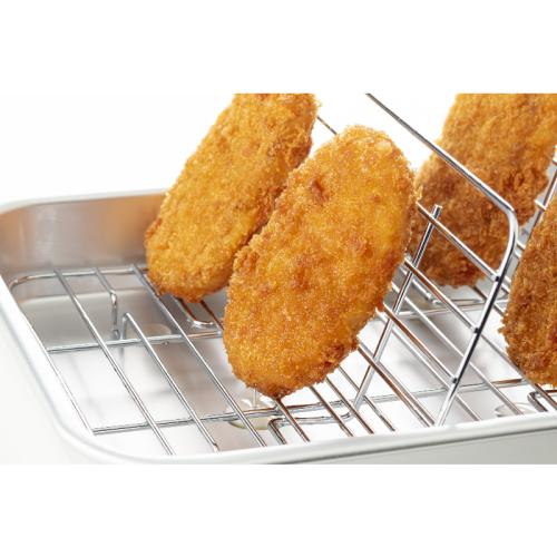 【日用雑貨】揚げ物名人立てるアミ付　深型天ぷらバットＳ