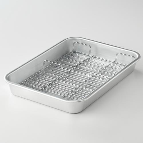 【日用雑貨】揚げ物名人立てるアミ付　深型天ぷらバットＳ