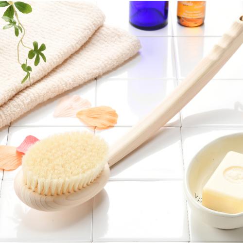 【日用雑貨】バスメイト　ボディブラシ　曲柄