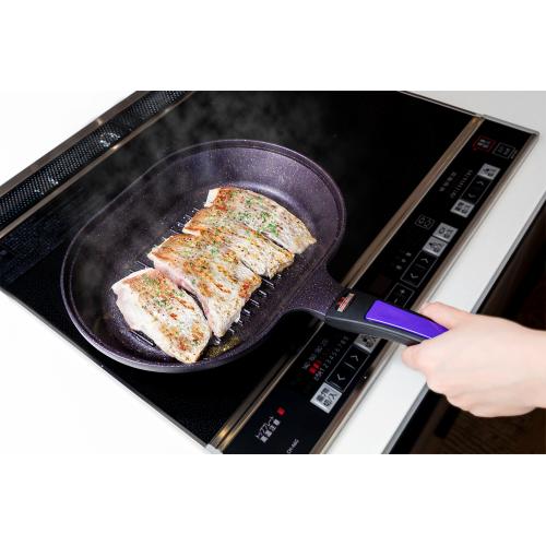 ＜ベストコ＞ヴォランテネオフィッシュ&グリルパン　IH　ガラス蓋付