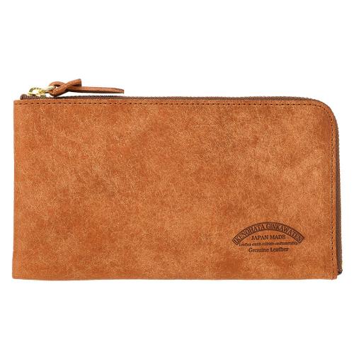 ＜池之端銀革店＞プエブロレザー・L字ファスナー長財布