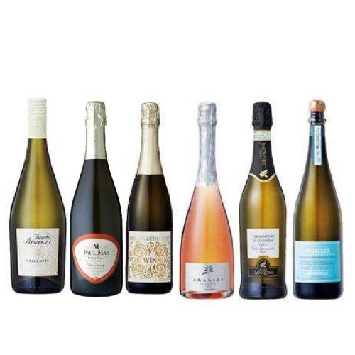 【送料当社負担】＜A-styleソムリエ厳選＞単一品種スパークリングワイン6本セット