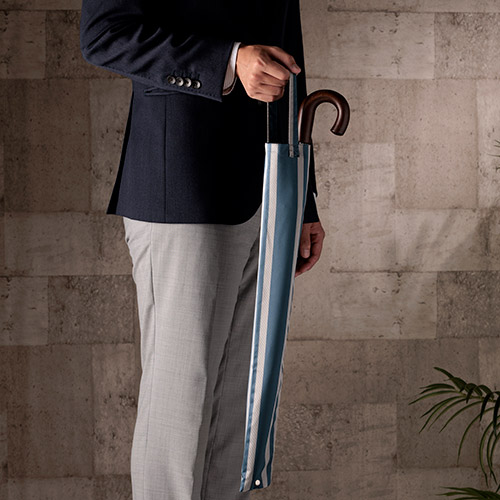 ＜ANA FINDS＞Ramuda レジメンタルストライプ 2WAY折りたたみ傘