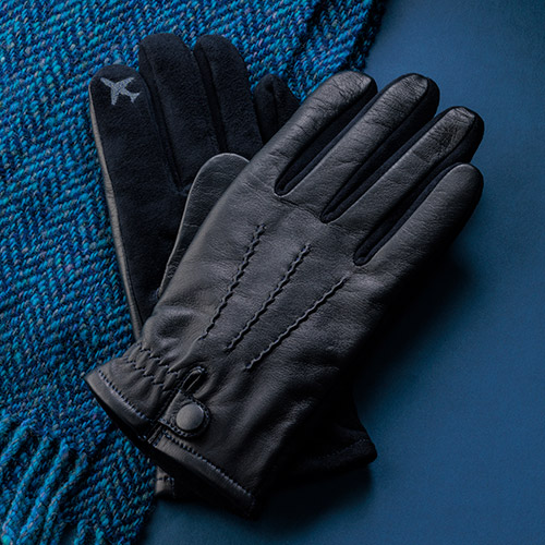 ＜ANA FINDS＞香川手袋 羊革メンズグローブ（タッチパネル対応）