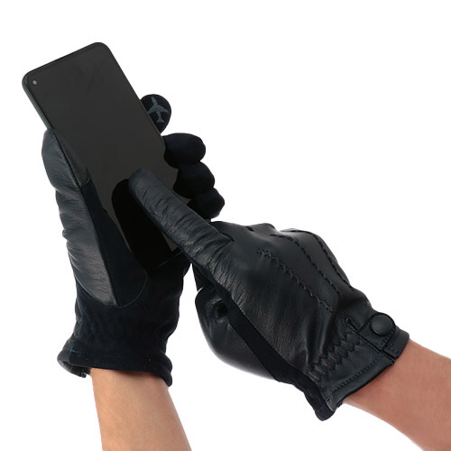 ＜ANA FINDS＞香川手袋 羊革メンズグローブ（タッチパネル対応）