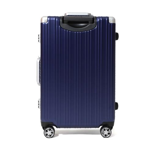 ＜TAKEO KIKUCHI＞ ワンプッシュロック機能 フレームハードキャリー ポリカーボネイト100％ アルミ製コーナーパット アルミフレーム 65L／ﾈｲﾋﾞｰ