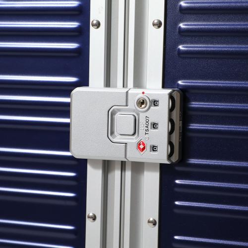 ＜TAKEO KIKUCHI＞ ワンプッシュロック機能 フレームハードキャリー ポリカーボネイト100％ アルミ製コーナーパット アルミフレーム 65L／ﾈｲﾋﾞｰ