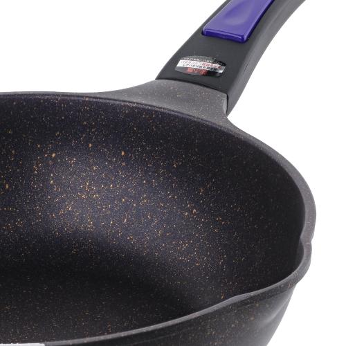 ＜ベストコ＞ヴォランテネオパープルダイヤモンドコートIHディープパン24cm