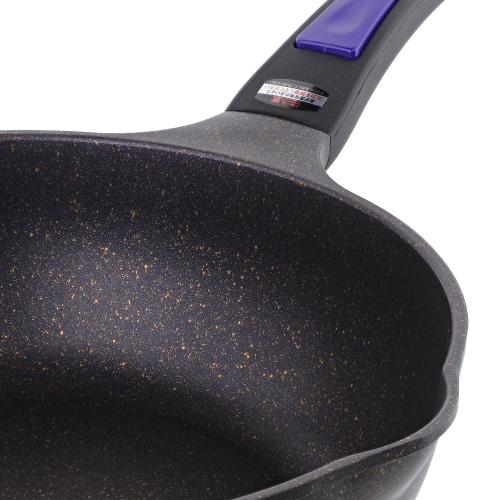 ＜ベストコ＞ヴォランテネオパープルダイヤモンドコートIHディープパン26cm